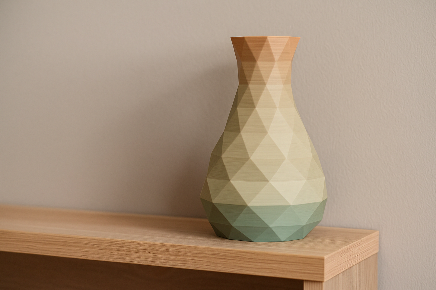 PolygonVase „Desert Fade“ – Für Trockenblumen
