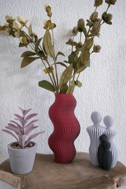 Vase im Wellen-Design
