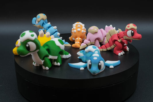 Flexibles Mini-Dino-Set (6 Stück, zufällige Auswahl)