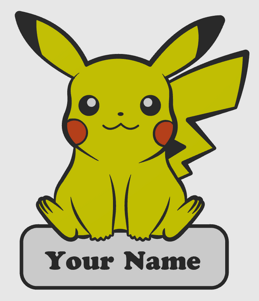 „Pikachu Power“ – Dein persönliches Pokémon-Namensschild